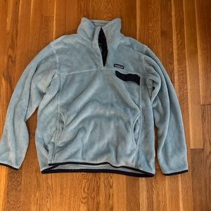 Patagonia blue fuzzy sweatshirt